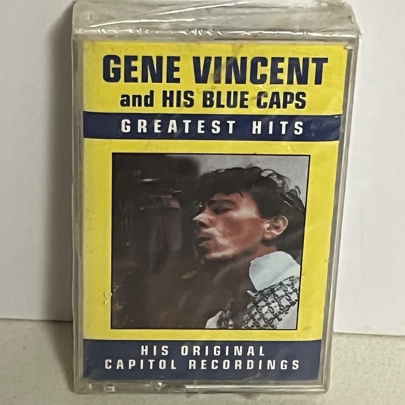 Vintage 1993 Gene Vincent & His Blue Caps Greatest Hits Cassette Tape - Picture 1 of 7